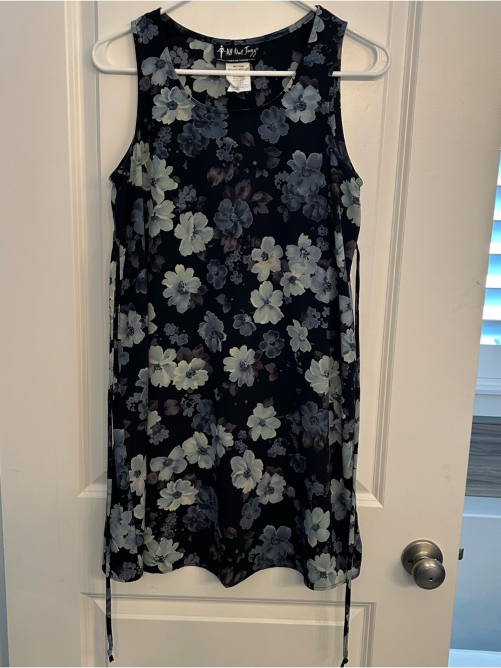 All That Jazz 90’s Buttermom Black Floral Sleeveless Midi Dress